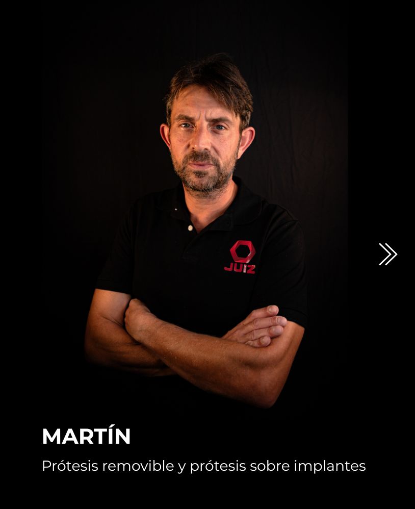 Martín, técnico en prótesis removibles y prótesis sobre implantes en Juiz Dental